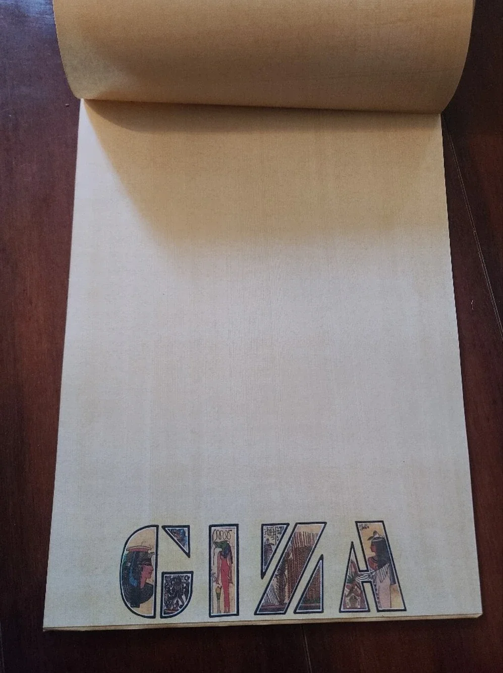 Vintage Nile Valley Papyrus Notepad - Map of Egypt Cover - Handmade Paper